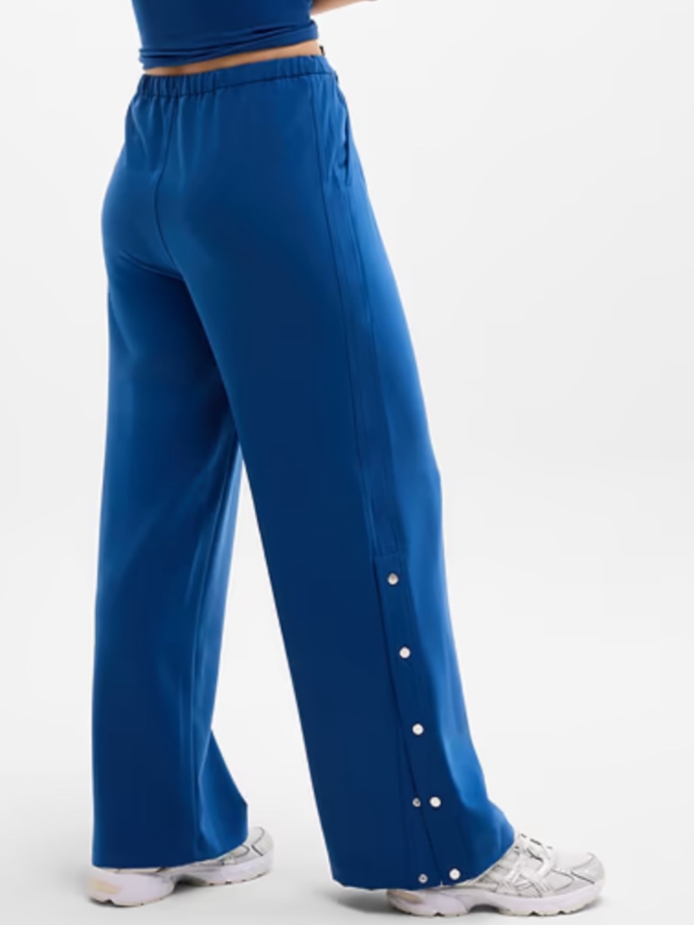 Athleta MVP Mid Rise Wide Leg Snap Pant Athletic Maritime Blue Women’s Size XXS - Picture 1 of 9